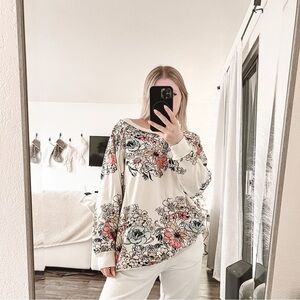 Free People Floral graphic Crew Neck sweatshirt - multicolor